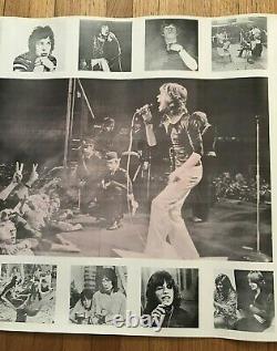 1960's Period Rare Rolling Stones Vintage Concert Collage Poster 35 X 23.5