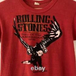 1975 Rolling Stones Vintage Tour Band Rock Tee Shirt 70s 1970s