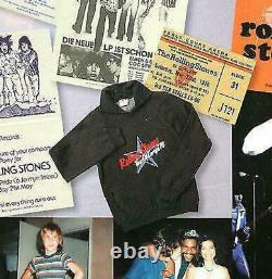 1976 ROLLING STONES vtg rock concert tour sweatshirt (S) Rare 70s shirt jacket