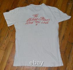 1977 ROLLING STONES TRUNK LTD. Vtg-style concert t-shirt (M) Rare Warhol 70s