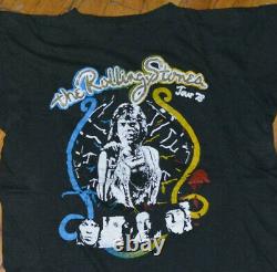 1978 ROLLING STONES vtg rock concert tour t-shirt (M/L) Rare 70's Mick Jagger