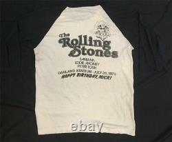1978 Rolling Stones Oakland Day on the Green Tour Shirt VTG Winterland Santana M
