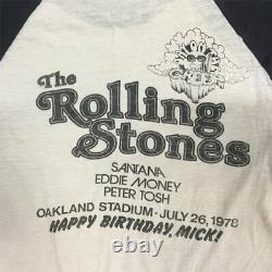 1978 Rolling Stones Oakland Day on the Green Tour Shirt VTG Winterland Santana M