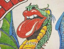 1981 Rolling Stones Iggy Pop Santana Shirt T-shirt Vintage Jersey Raglan Carlos