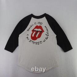1981 The Rolling Stones Vintage Tshirt Jersey Tshirt October Size Medium