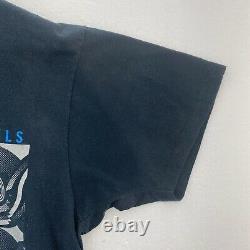 1989 Rolling Stones Steel Wheels Canadian Tour Vintage Navy Blue T-shirt Size L