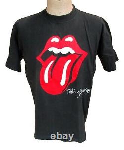 1989 Vintage Rolling Stones Tour Concert T-Shirt Size Large