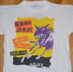 1990 THE ROLLING STONES vtg rock concert Europe Tour tee shirt (L/XL) 80s Rare