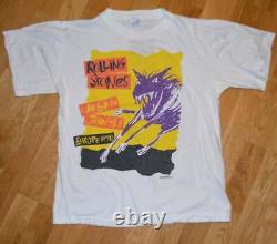 1990 THE ROLLING STONES vtg rock concert Europe Tour tee shirt (L/XL) 80s Rare