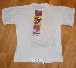 1990 THE ROLLING STONES vtg rock concert tee t-shirt (M/L) 80's 90's Euro Tour