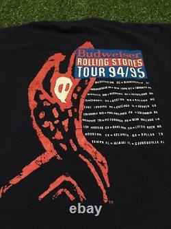 1994 Rolling Stones Budweiser Voodoo Lounge Tour Size Large Brockum Tag Rare