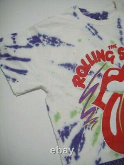 1994 The Rolling Stones Voodoo Lounge Tie Dye Vintage Graphic Shirt Size Small
