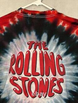 A1 Vintage The Rolling Stones T-Shirt 1994 Men's Size XL Tie Dye Liquid Blue
