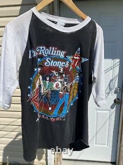 Authentic 1981 Rolling Stones Tattoo You Tour Vintage T Shirt size Small