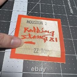 Authentic Vintage 1981 Rolling Stones ZZ Top Artist Stage Pass Houston Night 2