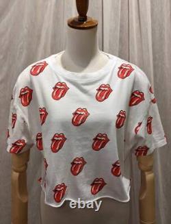 Bershka Rolling Stones Print T-Shirt / Europe France Vintage Punk Rock Band T Hi