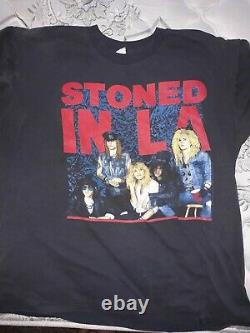 Guns N Roses 1989 Stoned in LA shirt rare vintage Rolling Stones XL