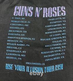 Guns N' Roses 1991 Vintage Tour T-Shirt Use Your Illusion II Get In The Ring XL
