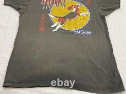 Heart Live On Tour Vintage 80s Single Rock Band XL Brown T-Shirt FITS Medium USA