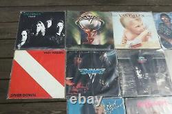 Huge Lot Of 42 Classic Rock VTG LPs Vinyl Records Van Halen, Rolling Stones, Etc