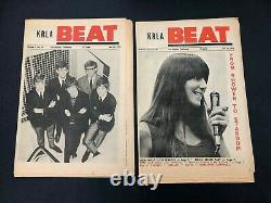 KRLA Beat Vtg Music Newspaper Magazine Lot of 18 Beatles Rolling Stones Dylan