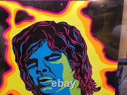 MICK JAGGER ROLLING STONES 1971 VINTAGE BLACKLIGHT NOS POSTER By The Third Eye