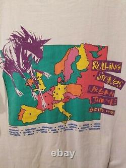 OFFICIAL vintage 1990 ROLLING STONES URBAN JUNGLE European Tour T Shirt