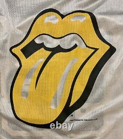 RARE Rolling Stones 98 Tour Hockey Jersey Size XL Yellow White Black RARE