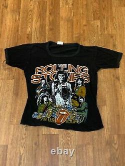 RARE Vintage 1978 Rolling Stones World Wide Tour Single Stitch Dragon T-Shirt SM