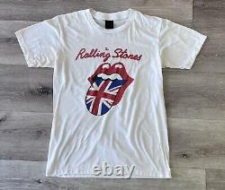 RARE Vintage The Rolling Stones Shirt TAG Large 1971 UK Tour 3D Emblem Band Tee