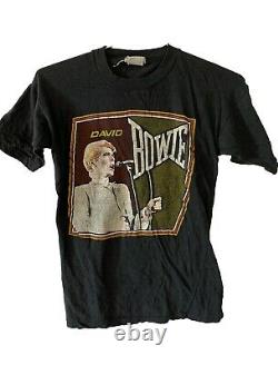 RARE vintage David Bowie 70s 80s T-shirt Concert Tour Band Rock Rolling Stones M