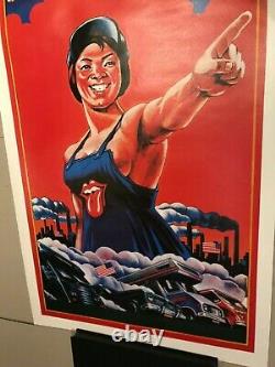 ROLLING STONES 1978 TOUR RARE LITHOGRAPH POSTER SOME GIRLS VINTAGE 62x91.5cm