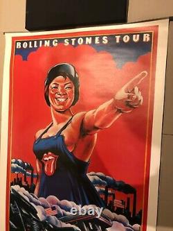 ROLLING STONES 1978 TOUR RARE LITHOGRAPH POSTER SOME GIRLS VINTAGE 62x91.5cm
