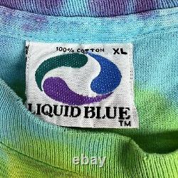 ROLLING STONES Liquid Blue Vintage 1994 Tie Dye XL White Tag