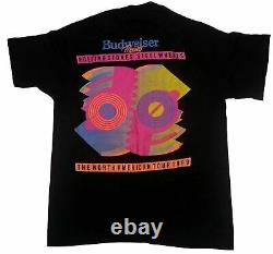 ROLLING STONES STEEL WHEELS vintage ROCK CONCERT t shirt TOUR 1989 BUDWEISER XL