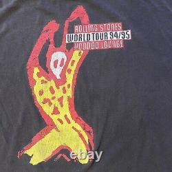 ROLLING STONES Voodoo Lounge World Tour 94/95 Vintage Concert Band T-Shirt Large