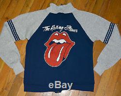 RaRe 1981 ROLLING STONES vtg rock concert sweatshirt jacket tour shirt (M) 80s