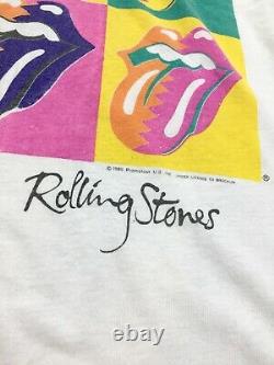 Rare Vintage 1989 Official Rolling Stones Promo Tour Band T-Shirt Free Shipping