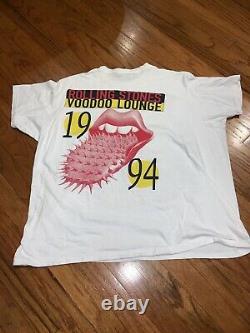 Rare Vintage 1994 Rolling Stones Voodoo Lounge Bootleg Parking Lot Shirt XL