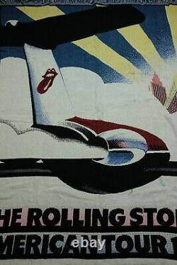 Rare Vintage GOODWIN WEAVERS Rolling Stones American Tour 1972 Blanket 80s 90s