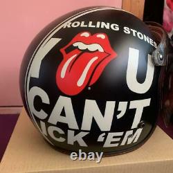 Rare Vintage Jet Helmet Bike Rolling Stones Good Condition Men's L Size