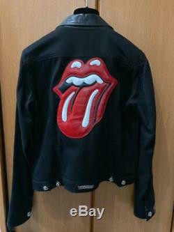 Rare vintage CHROME HEARTS Rolling Stones collaboration denim jacket M size