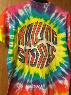 Rolling Stones. 1994 Tie Dye Shirt With Tongue Logo. XL. Vintage