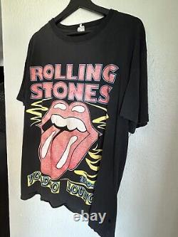 Rolling Stones 1994 Voodoo Lounge World Tour Vintage Shirt Men's Size XL Signed