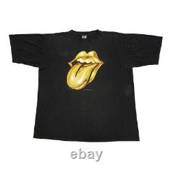 Rolling Stones Golden Tongue & Lips Tshirt Vintage 90s British Rock & Roll
