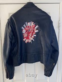 Rolling Stones Heavy Leather Jacket New Vintage Unworn Bigger Bang Tour XL