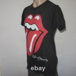Rolling Stones LARGE 1989 North American Vintage Concert Tour Shirt STEEL WHEELS