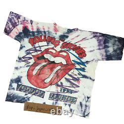 Rolling Stones Men's 90s Vintage T-shirt Size XL Tie Die Voodoo Lounge L25.5in