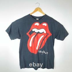 Rolling Stones North American Tour 1989 Mens 5050 T-Shirt Black Tee Vintage XL