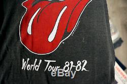 Rolling Stones ORIGINAL World-Tour 81-82 T-Shirt VINTAGE good condition